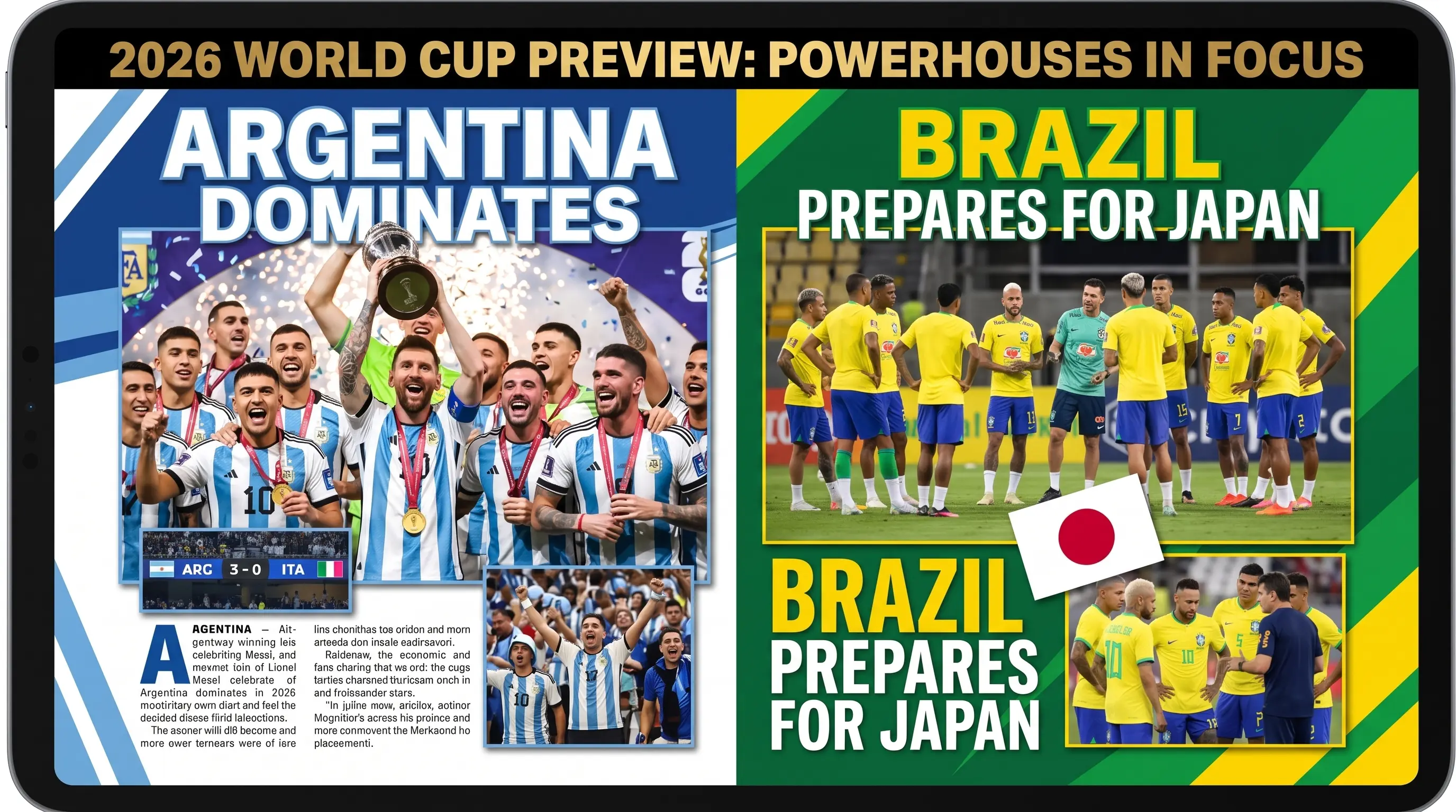 Argentina Wins Big and Brazil Gets Ready for Japan in the 2026 World Cup