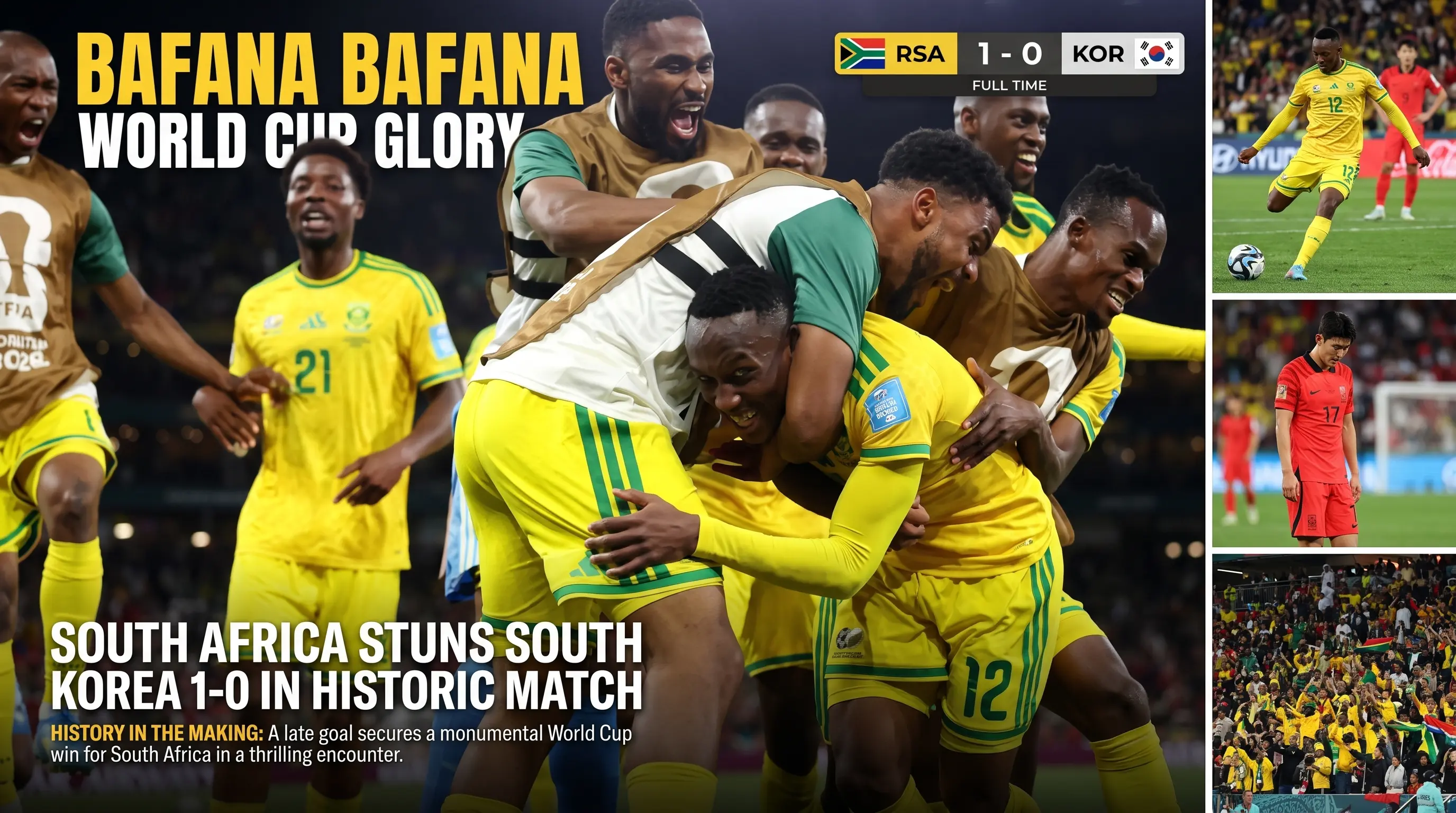 Bafana Bafana Wins A Massive World Cup Soccer Game