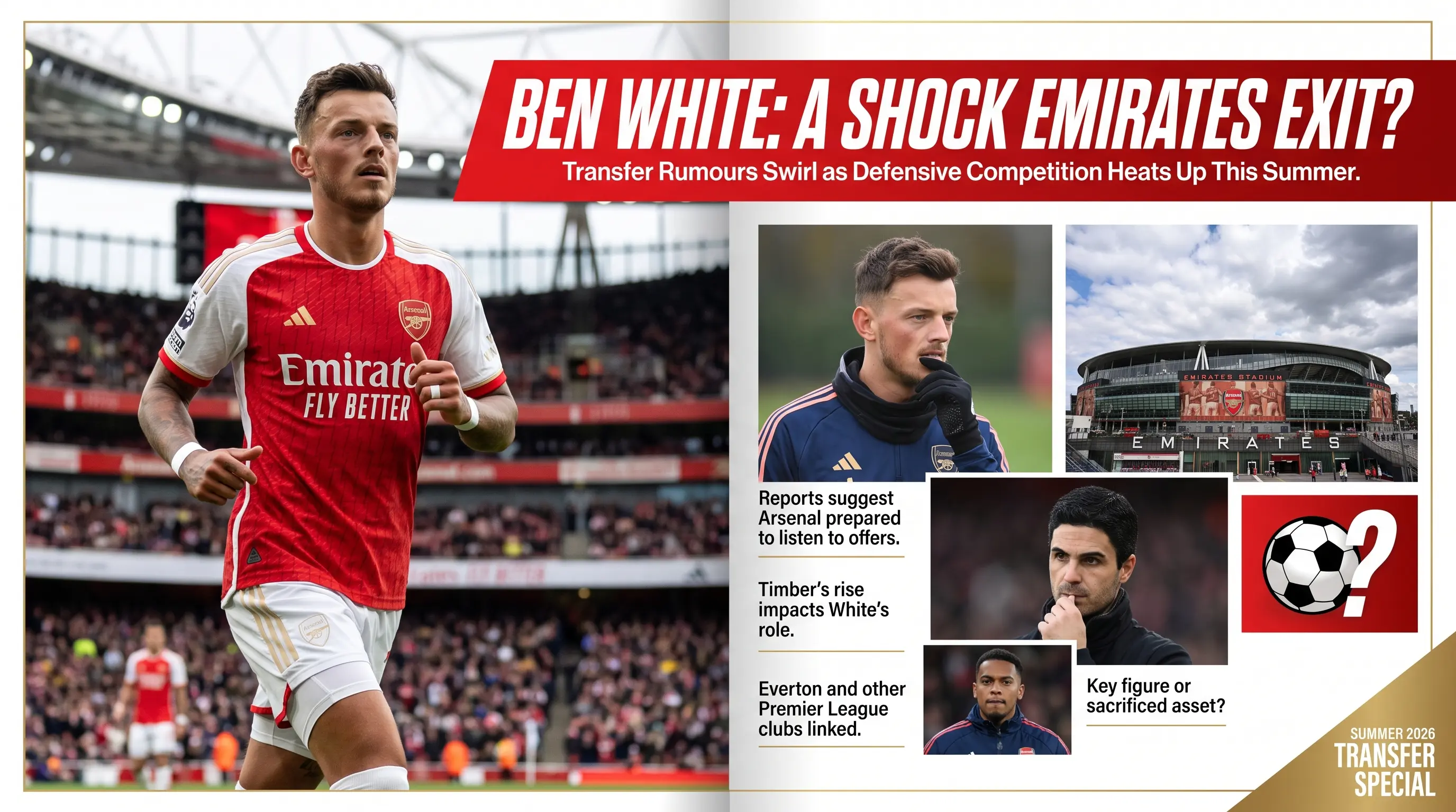 Is Ben White Set For A Shock Emirates Exit This Summer