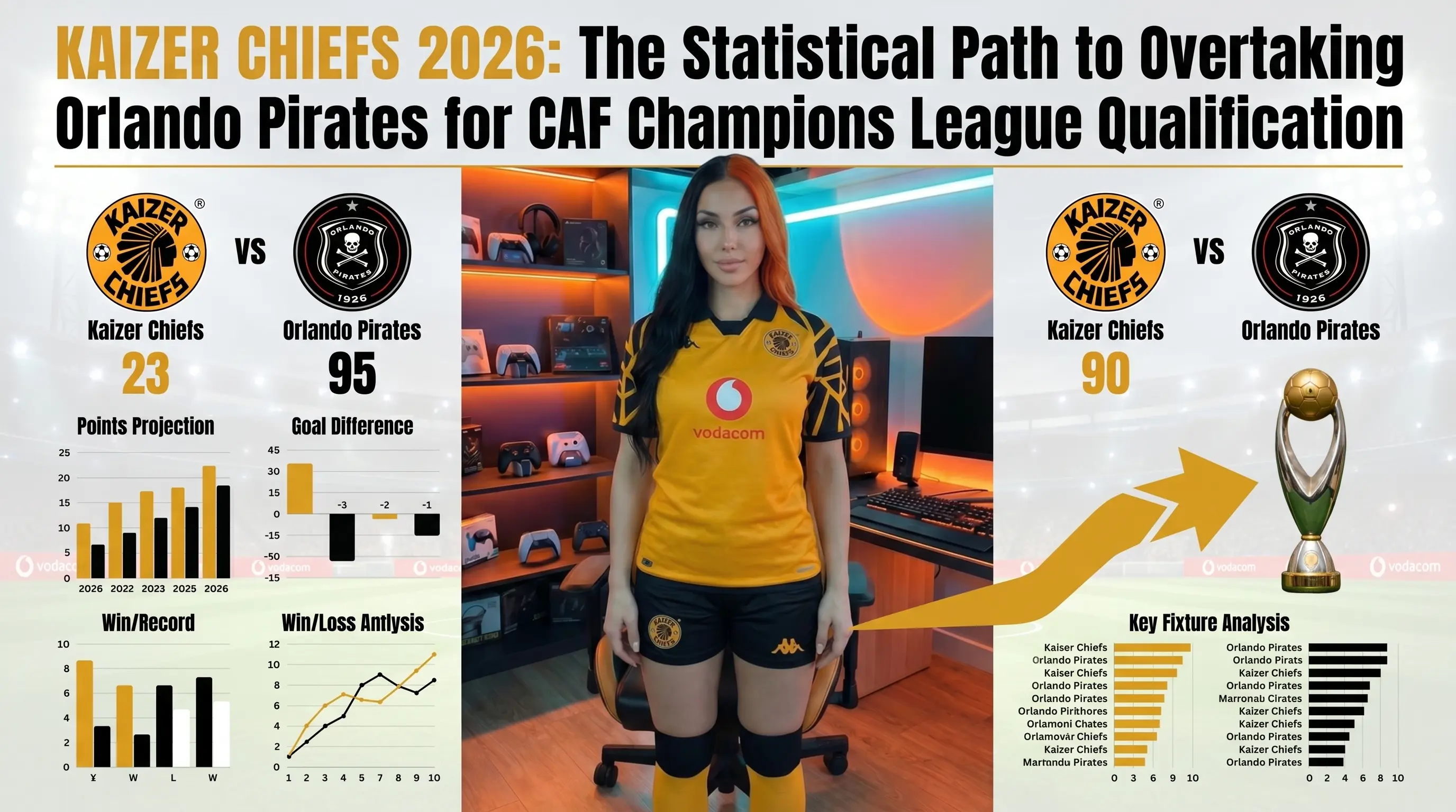 Kaizer Chiefs 2026: The Statistical Path to Overtaking Orlando Pirates for CAF Champions League Qualification