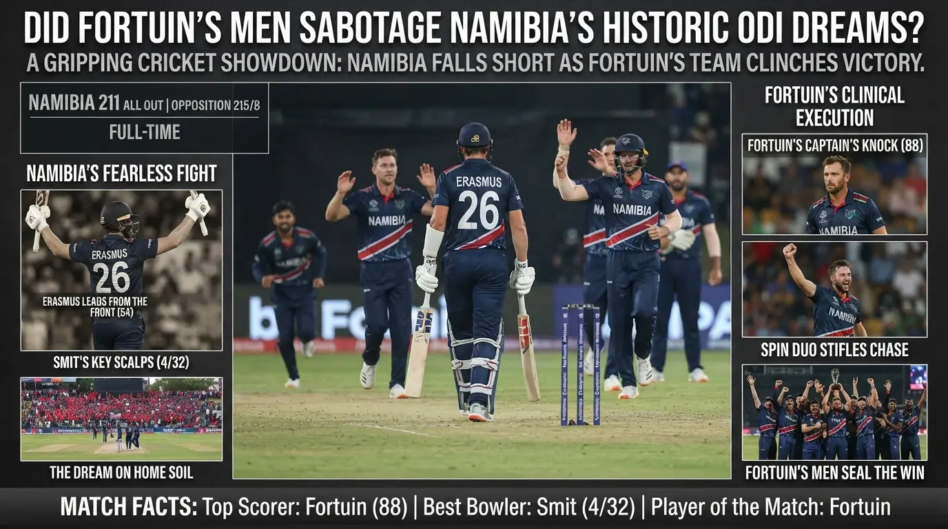 Did Fortuins Men Sabotage Namibias Historic ODI Dreams
