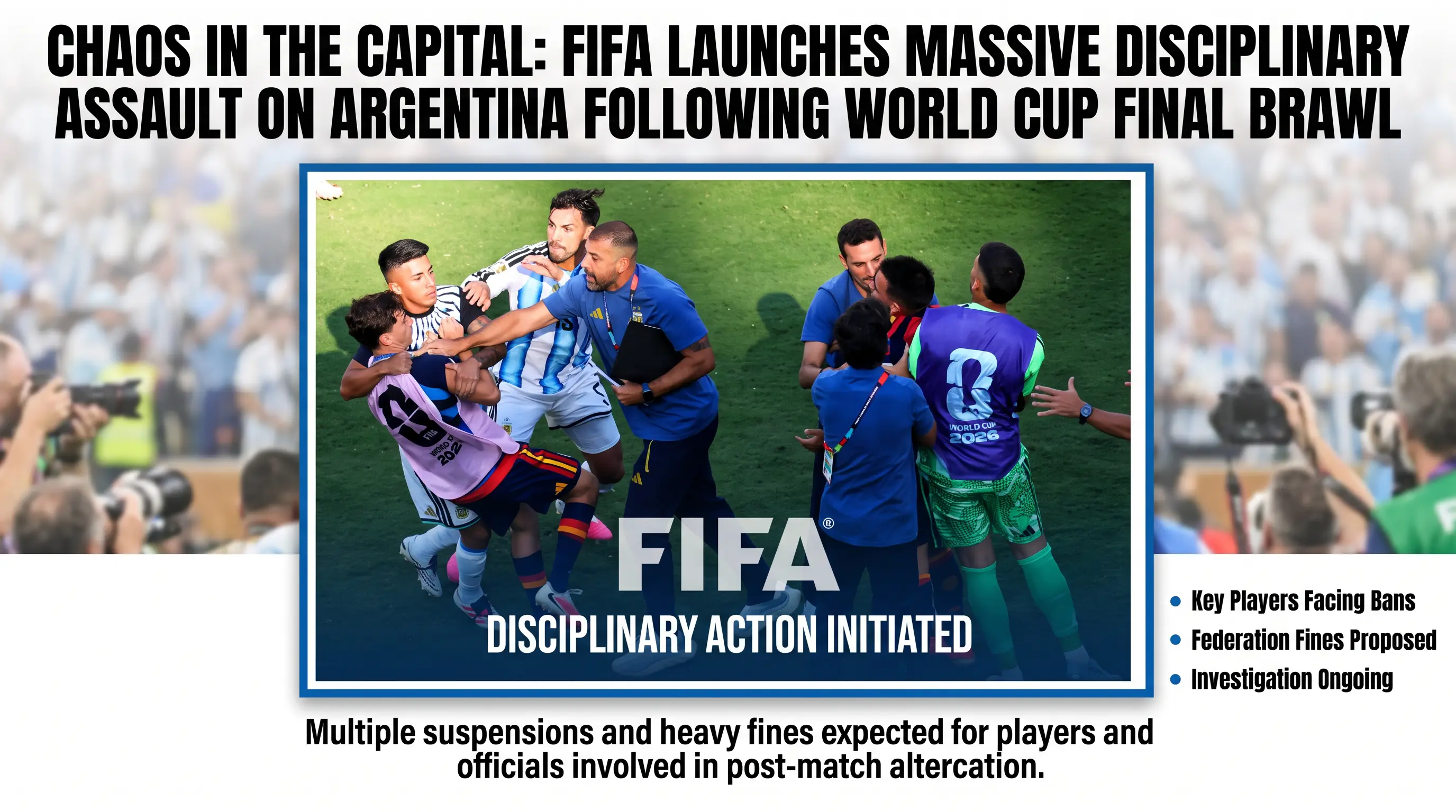 Chaos in the Capital: FIFA Launches Massive Disciplinary Assault on Argentina Following World Cup Final Brawl