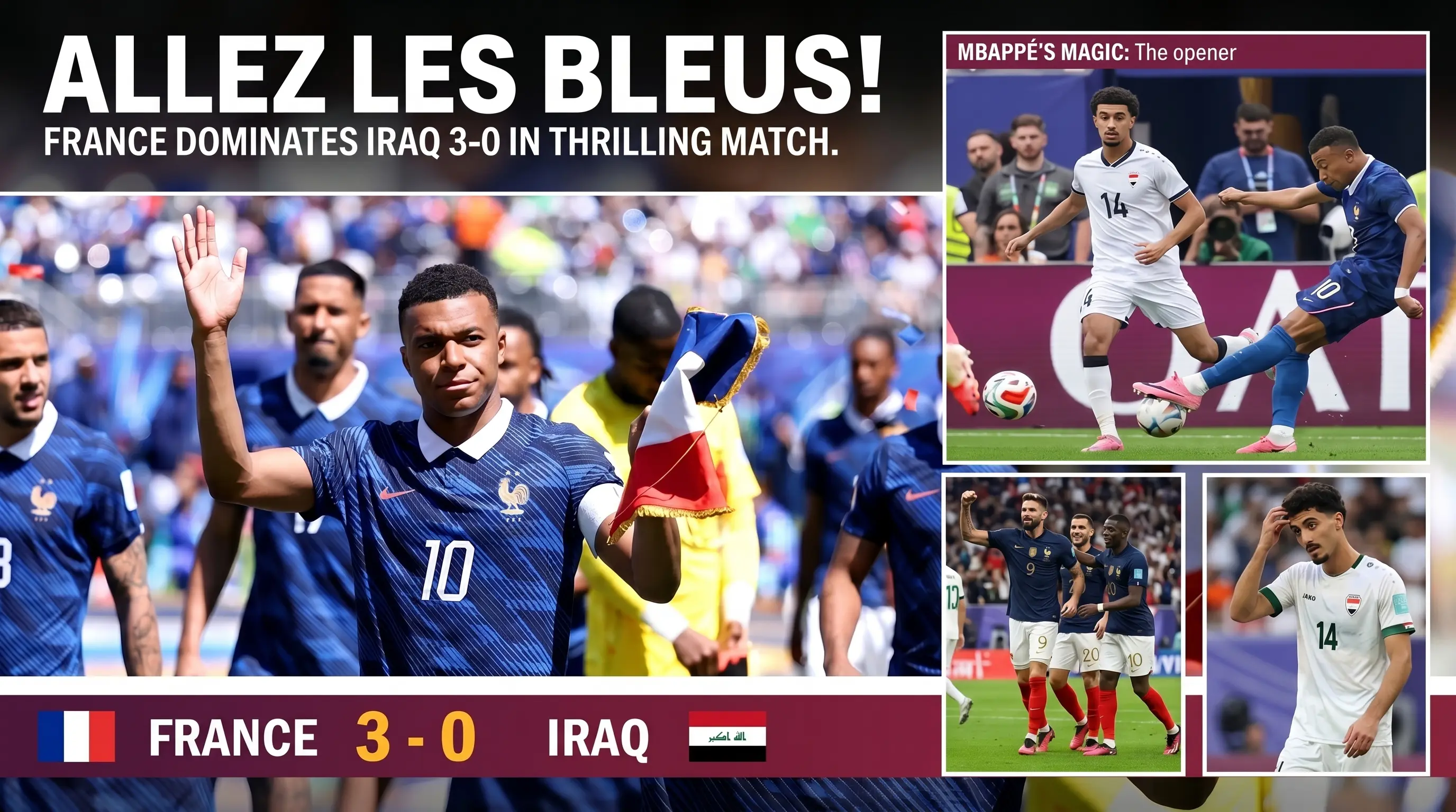 France Wins A Huge Soccer Match Against Iraq At The World Cup