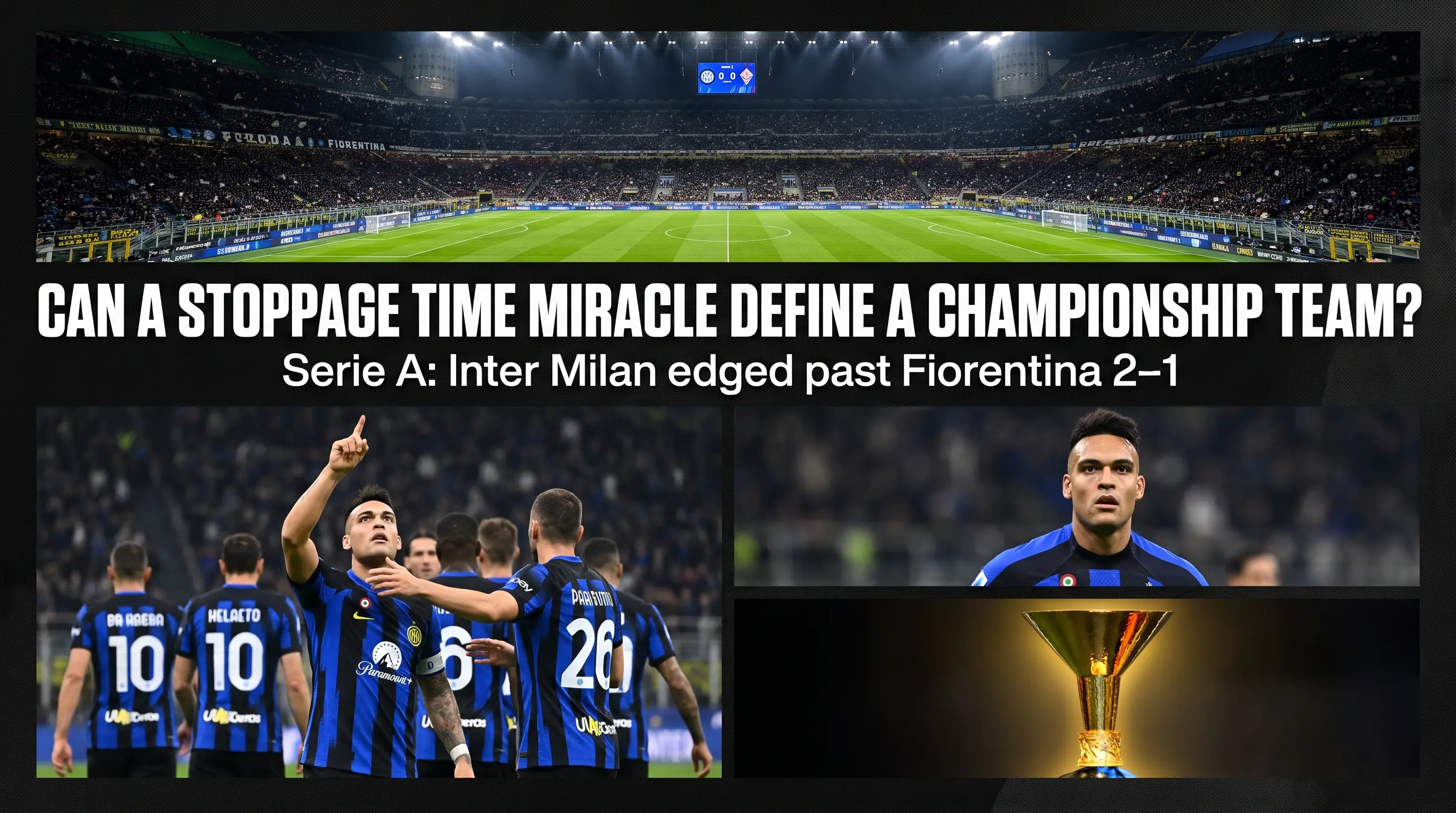 Can A Stoppage Time Miracle Define A Championship Team?