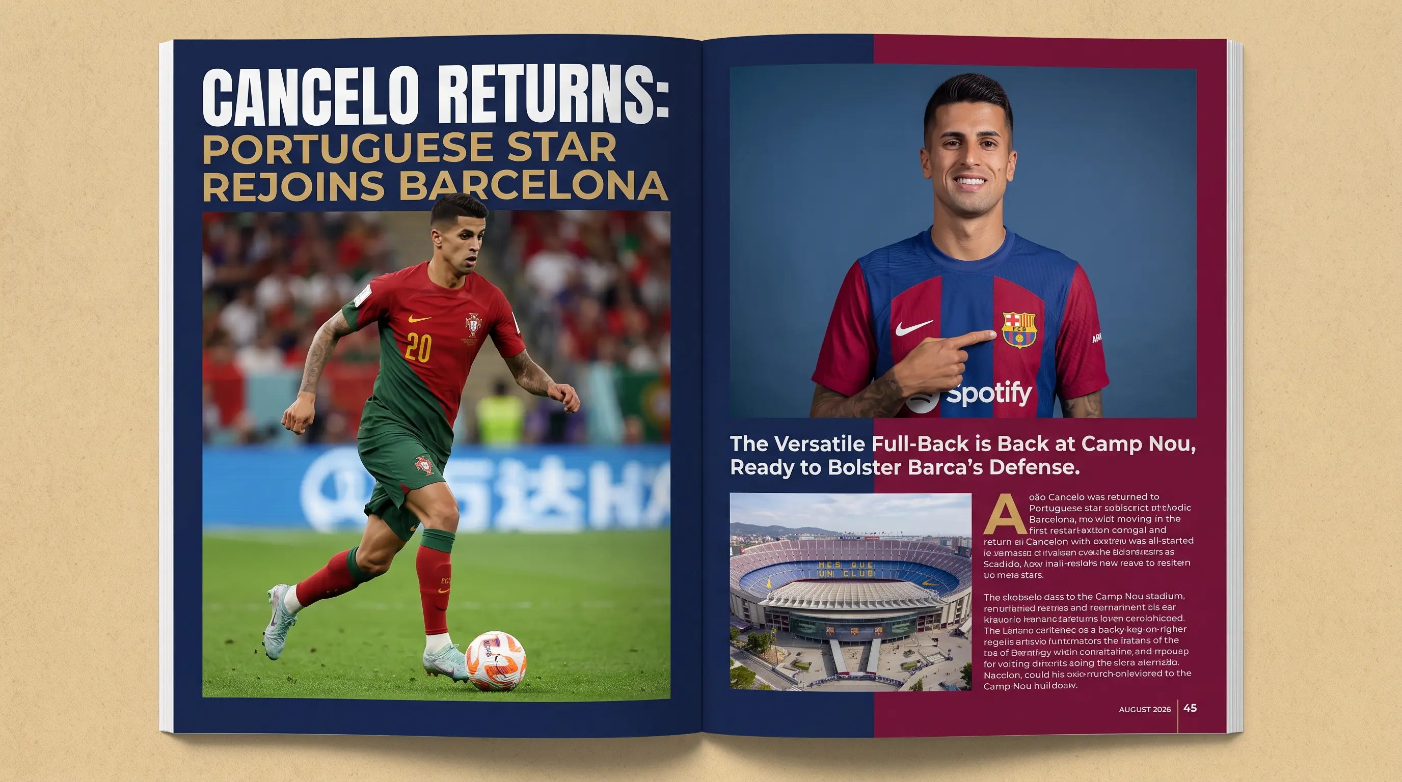 Cancelo Returns: Portuguese Star Rejoins Barcelona