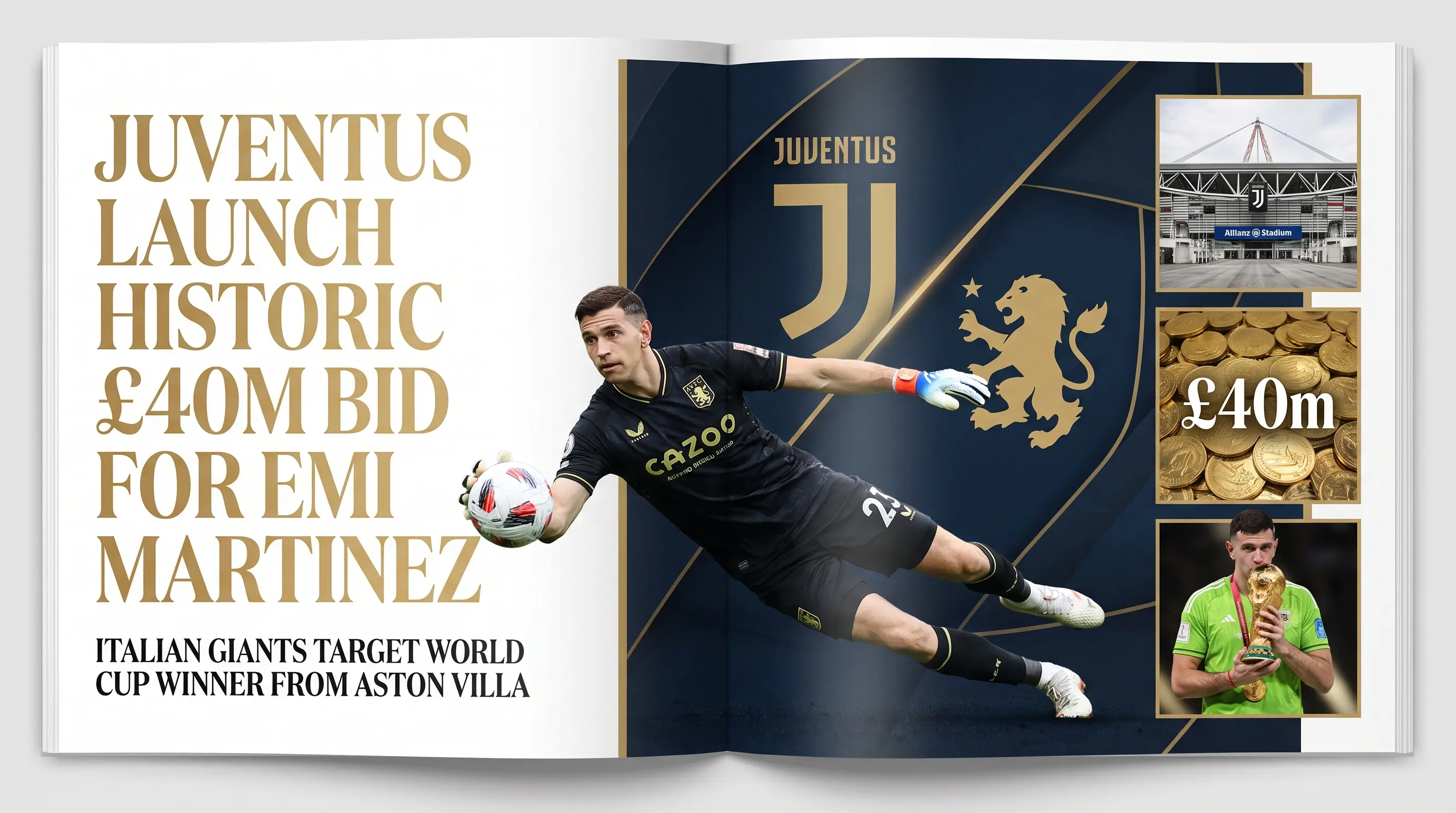Juventus Launch Historic 40m Bid For Villa Star Emi Martinez