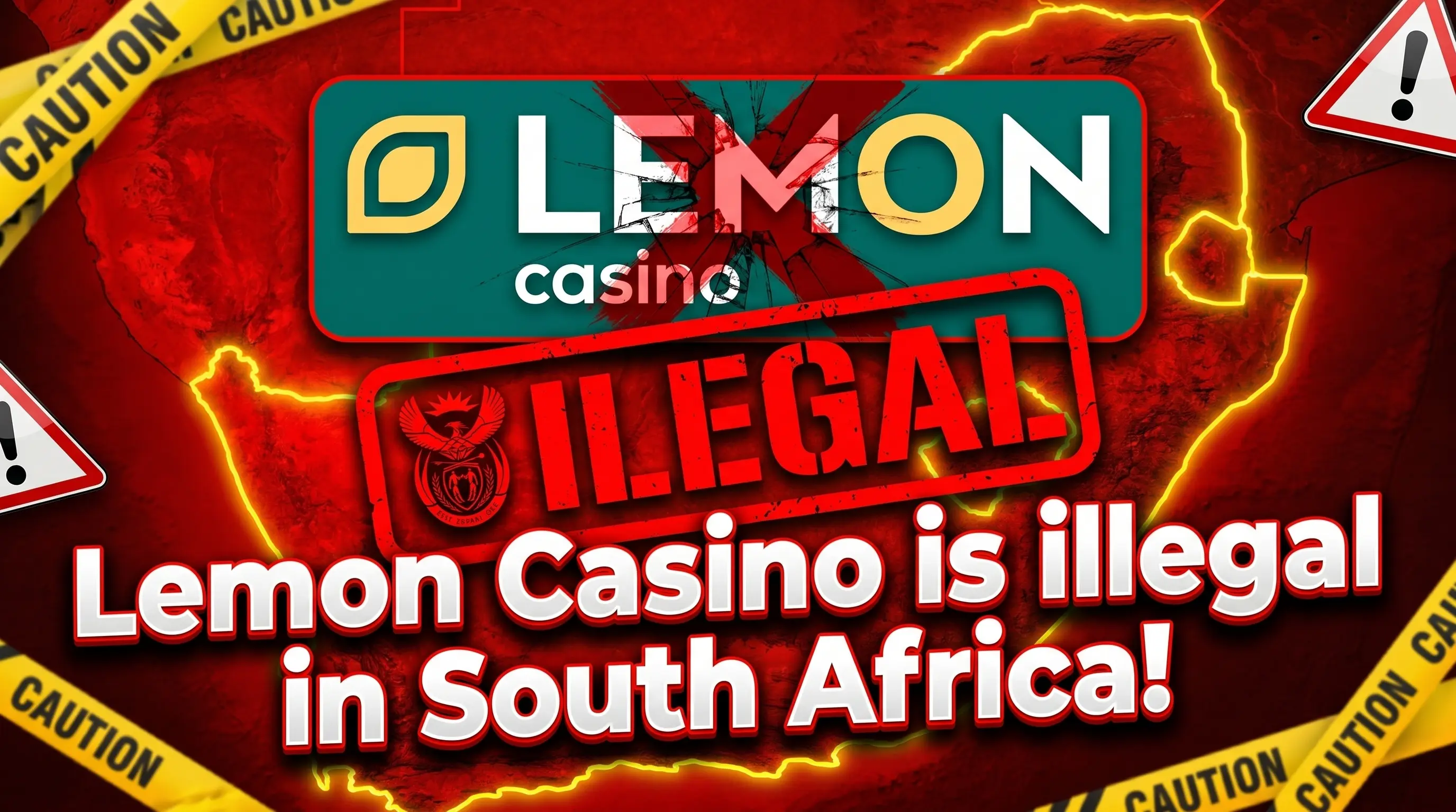 Lemon Casino is illegal in South Africa!
