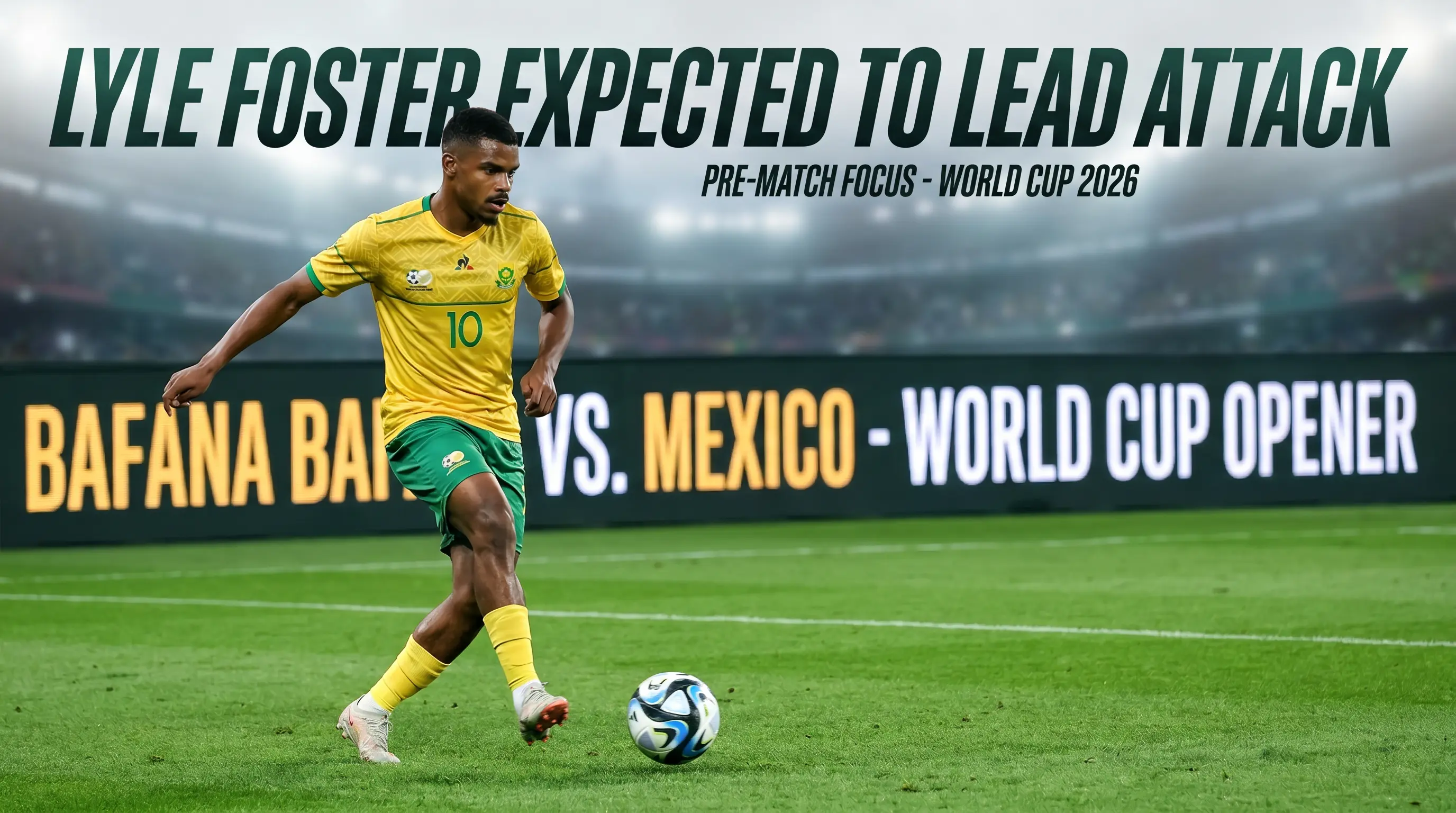 Lyle Foster Expected To Lead Bafana Bafana Attack Against Mexico In World Cup Opener