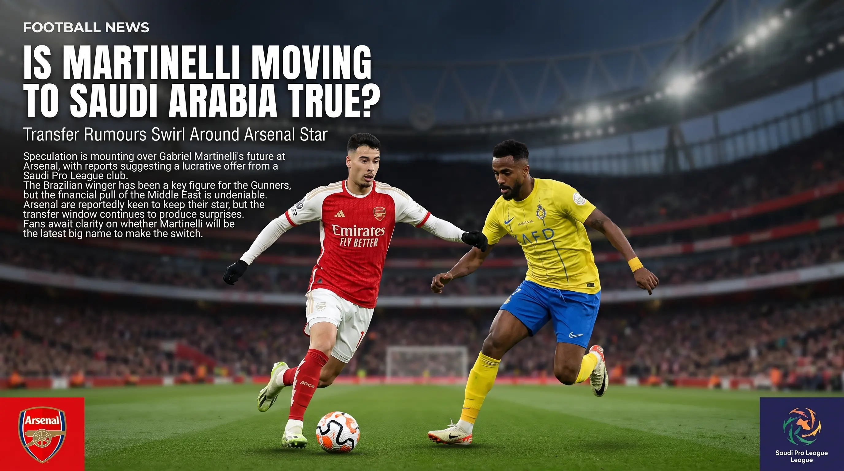 Is Martinelli Moving to Saudi Arabia True