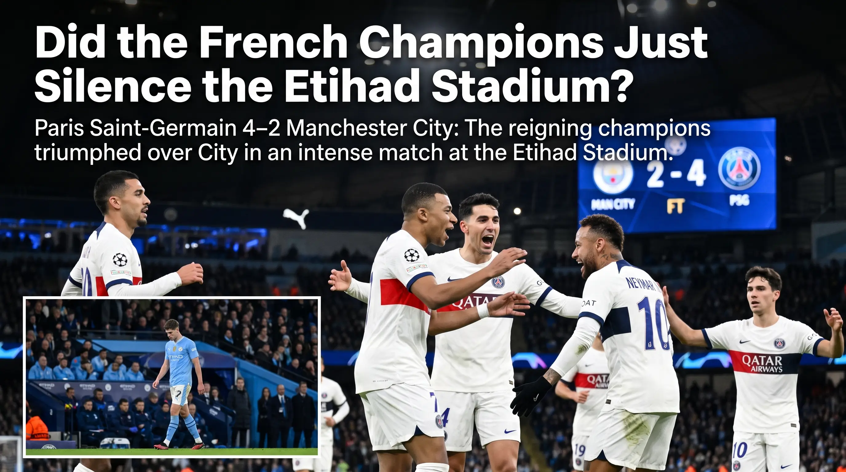 Did the French Champions Just Silence the Etihad Stadium?