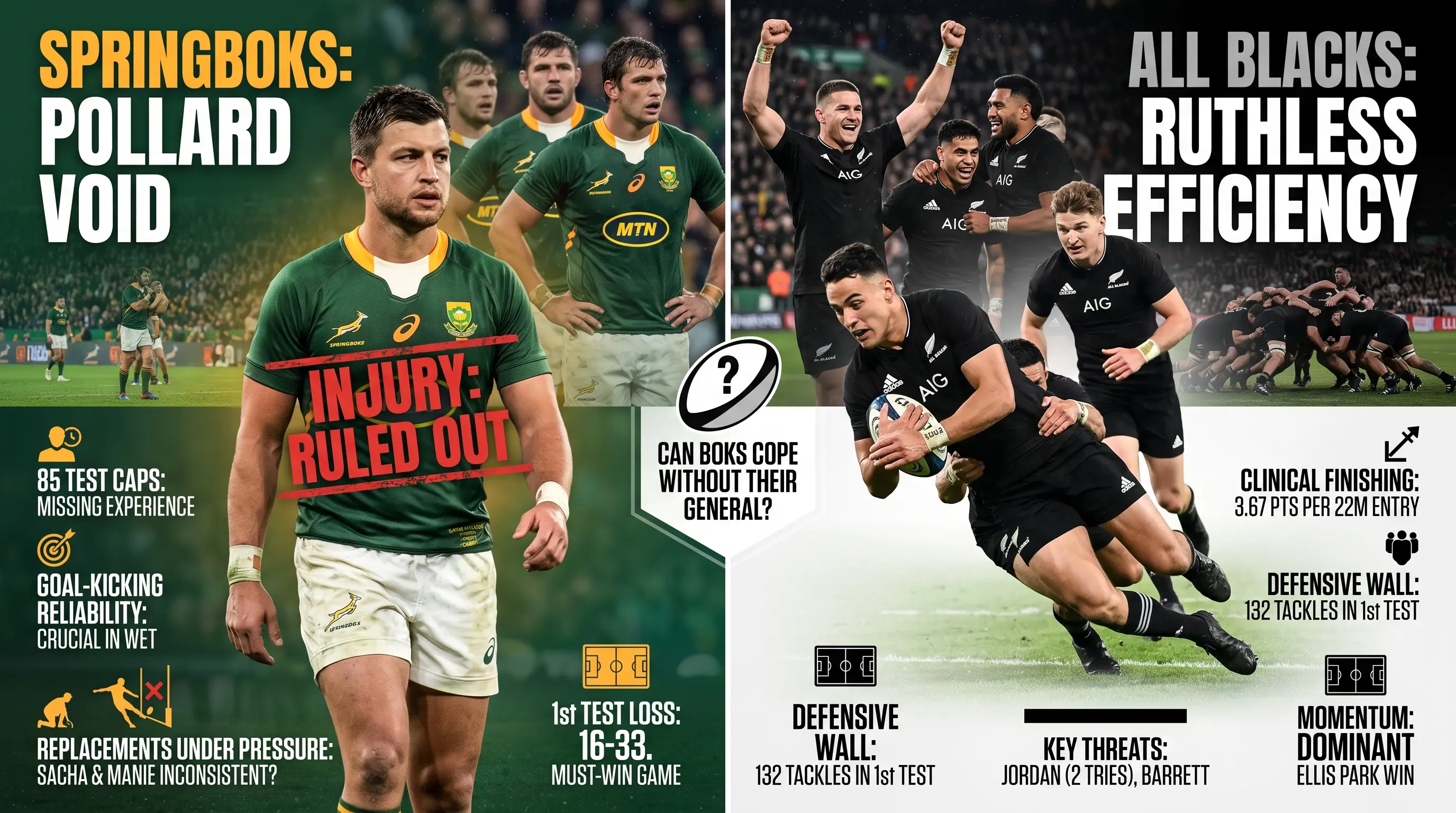 Will Pollard Injury Cost South Africa Against the All Blacks