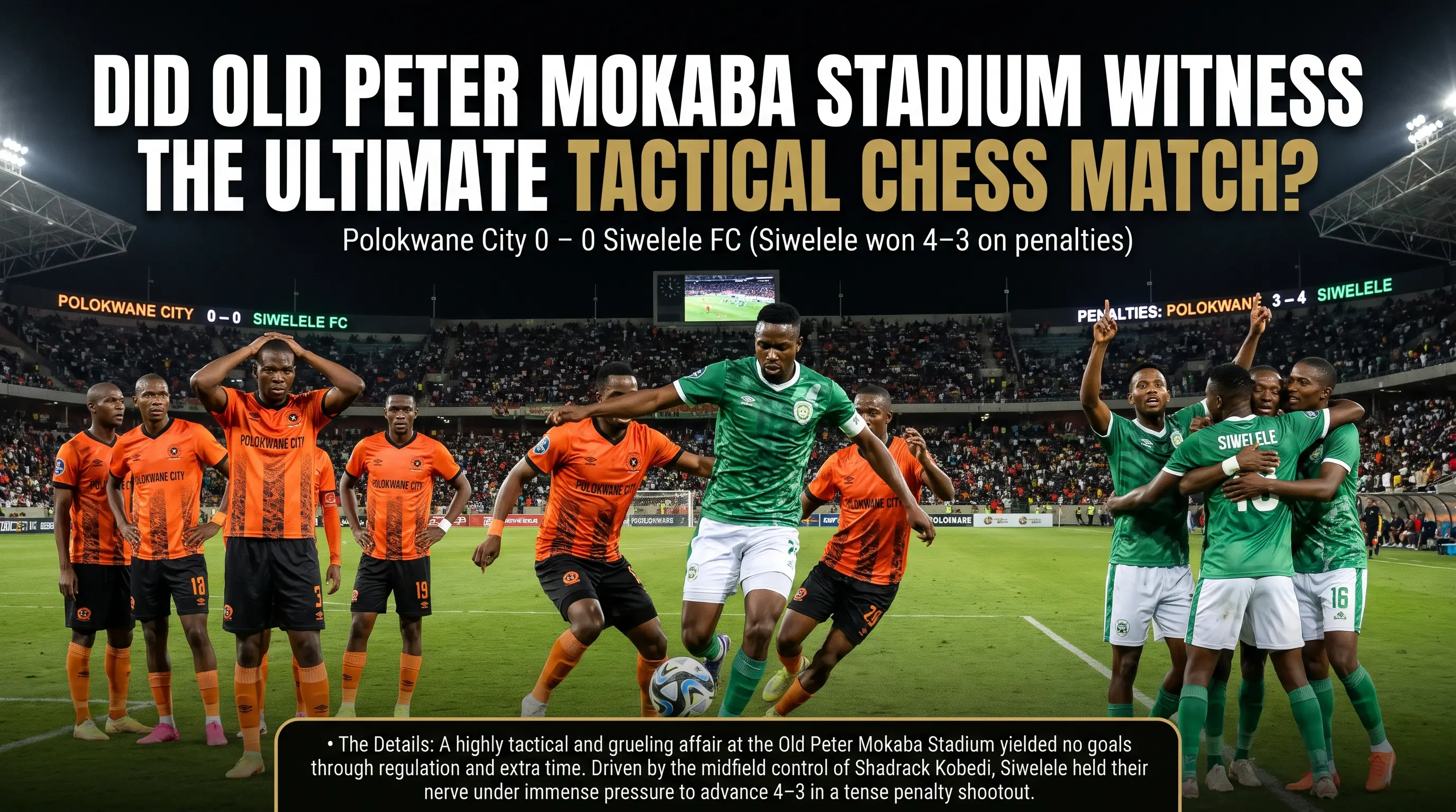 Did Old Peter Mokaba Stadium Witness The Ultimate Tactical Chess Match?