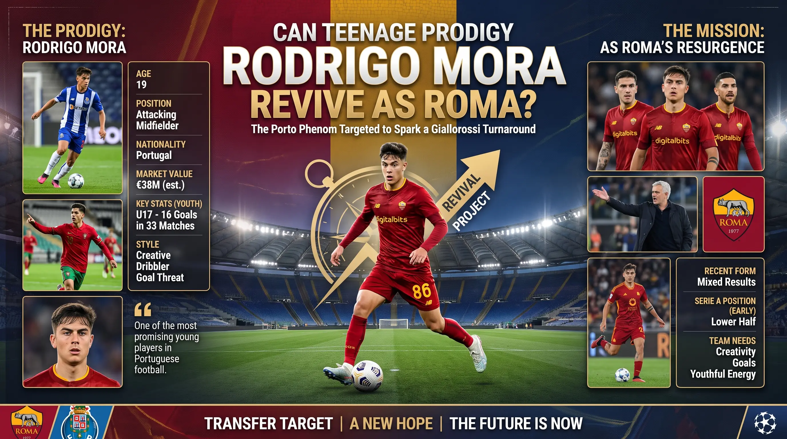 Can Teenage Prodigy Rodrigo Mora Revive AS Roma