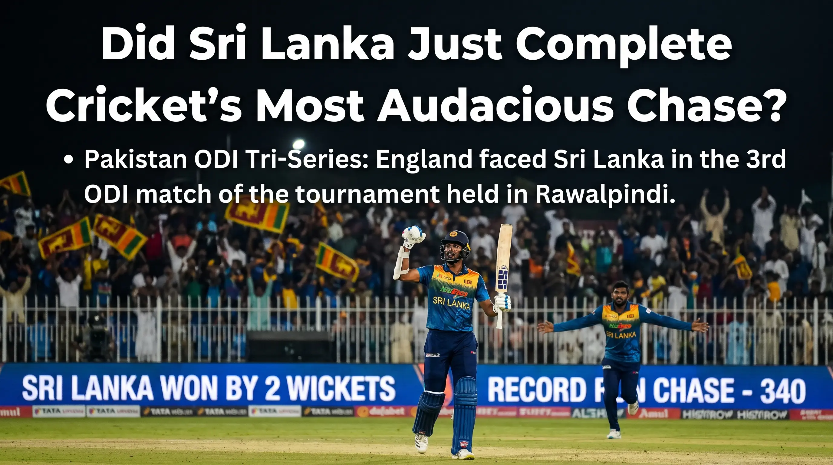Did Sri Lanka Just Complete Cricket’s Most Audacious Chase?