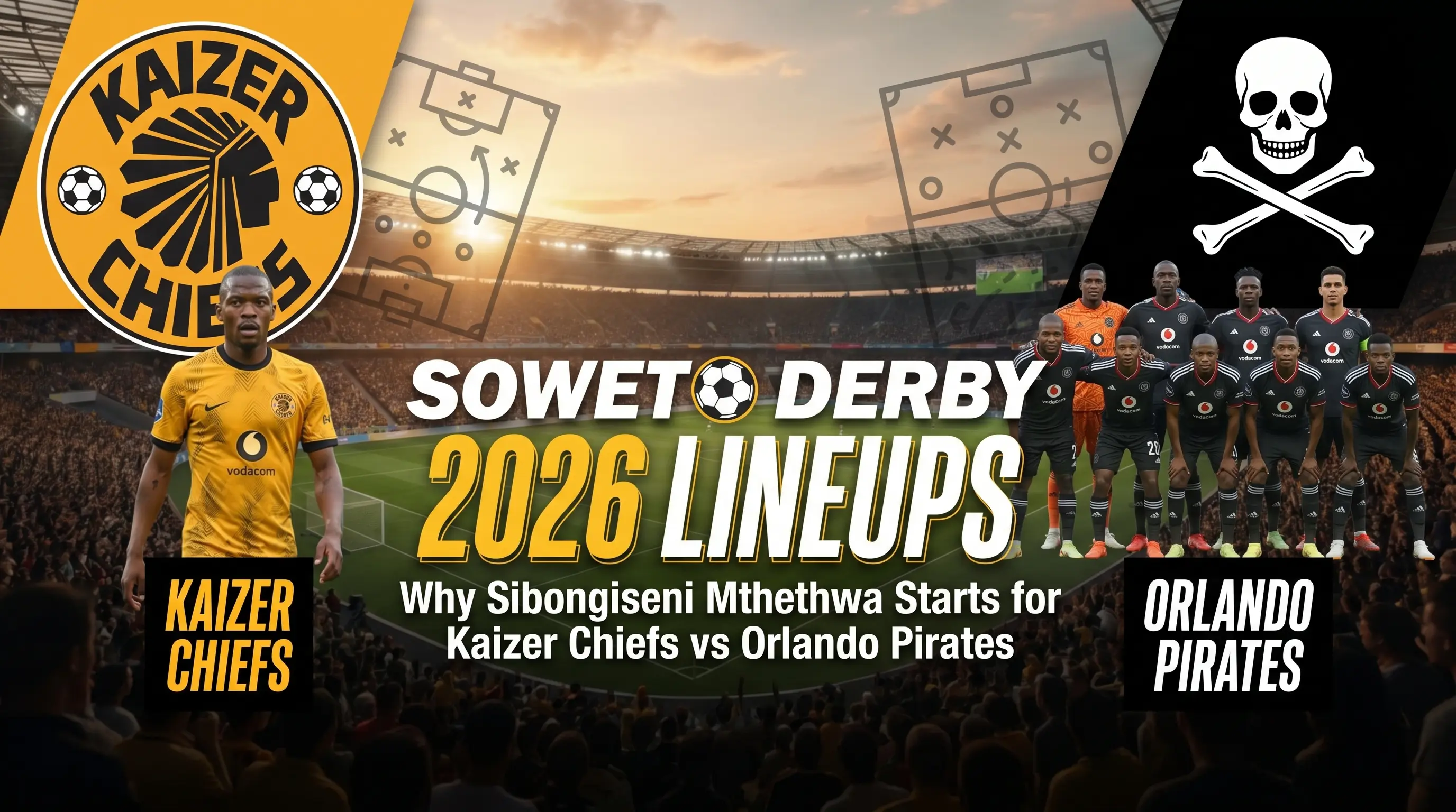 Soweto Derby 2026 Lineups: Why Sibongiseni Mthethwa Starts for Kaizer Chiefs vs Orlando Pirates