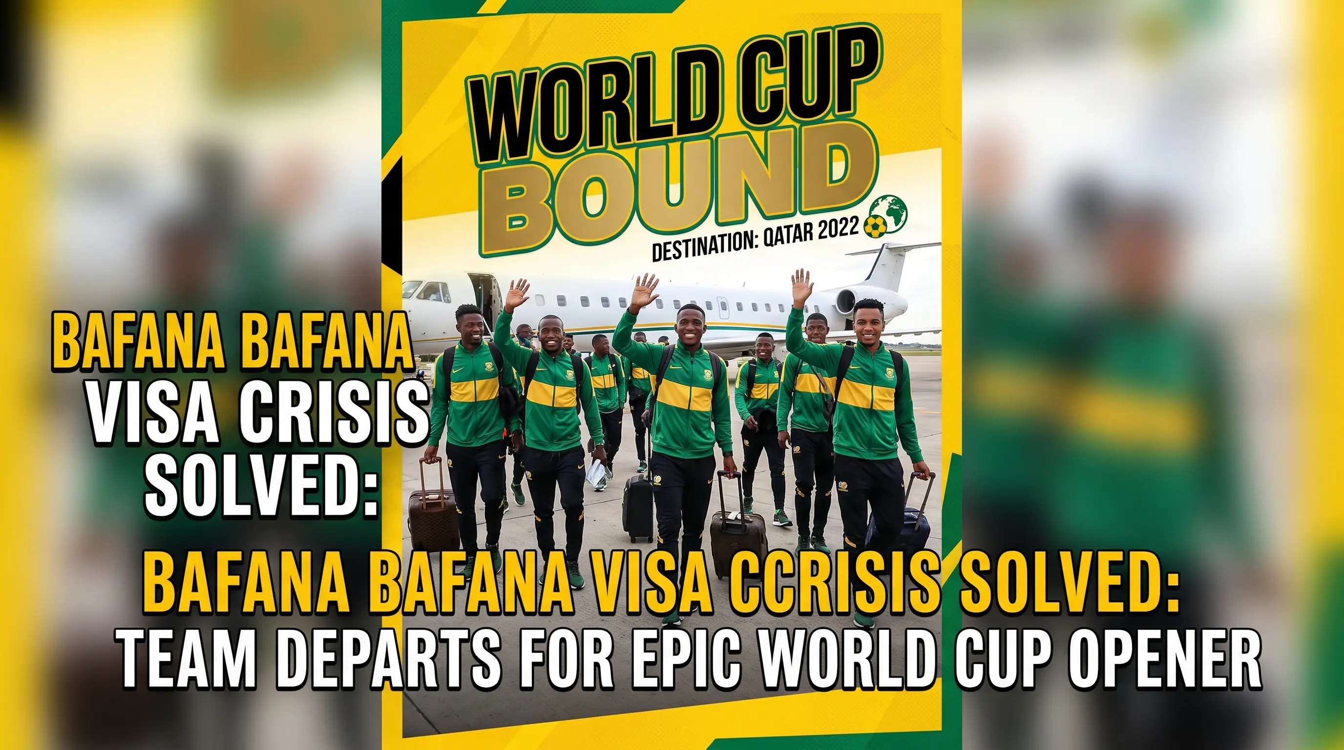 Bafana Bafana Visa Crisis Solved As Team Departs For Epic World Cup Opener